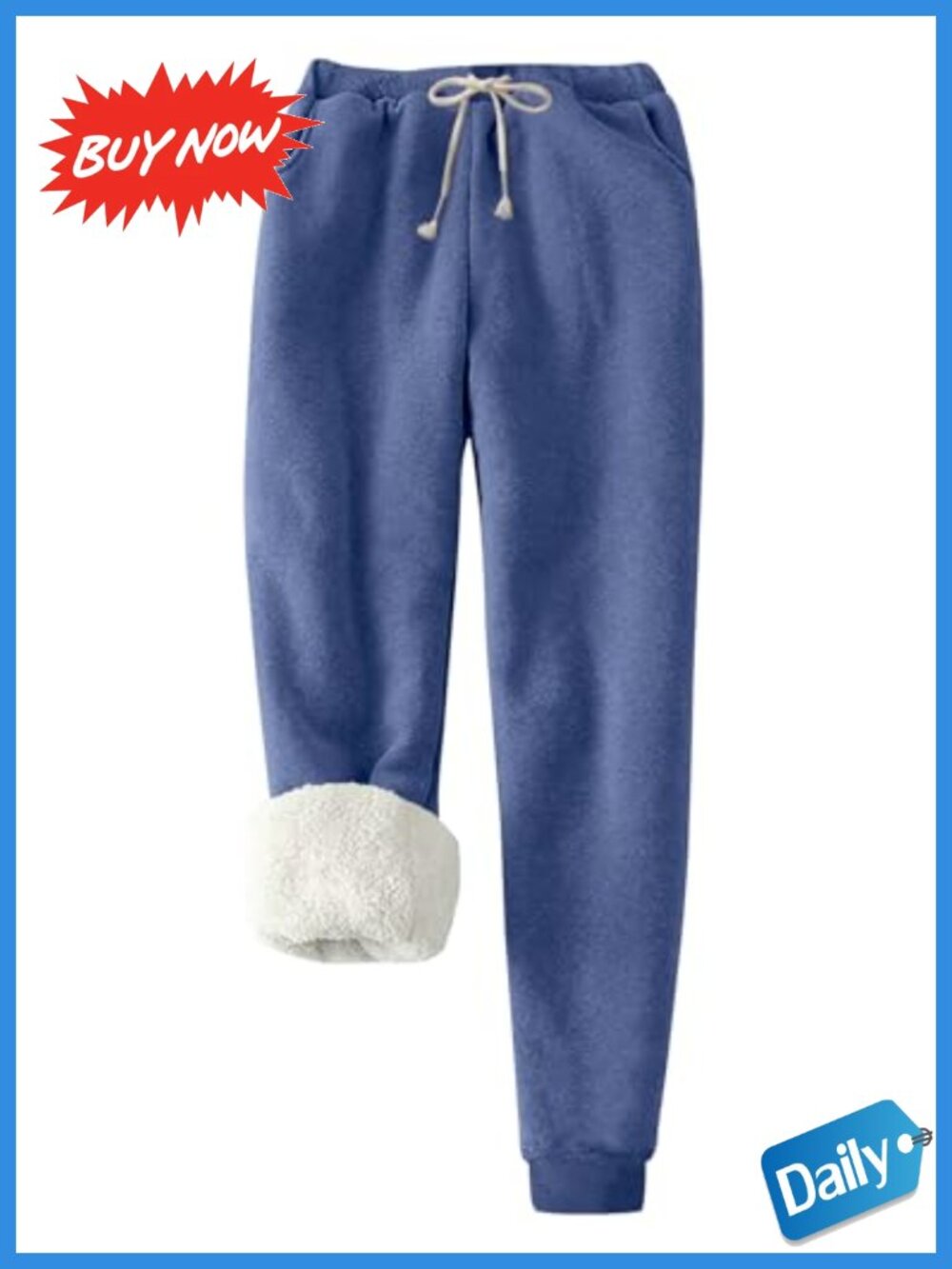 Sherpa Lined Fleece Joggers Sweatpants with Pockets Warm Winter Active Pants